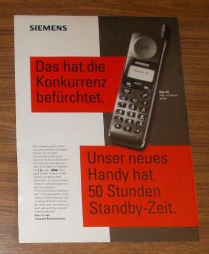 Rara pubblicità siemens - rara,